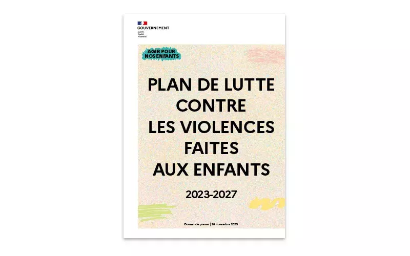 Visuel du plan de lutte contr eles violences faites aux enfants 2023-2027
